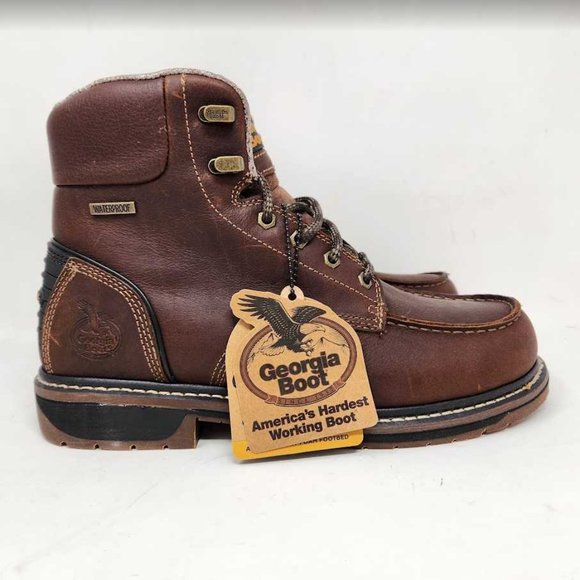 Men's Georgia Boot Amp LT edge waterproof moc-toe work boots